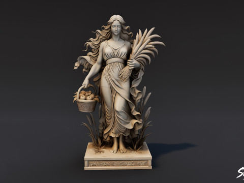 デメテル像 3Dモデル