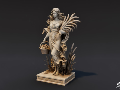 デメテル像 3Dモデル