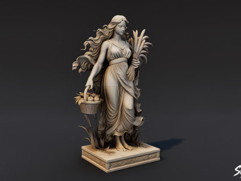 デメテル像 3Dモデル