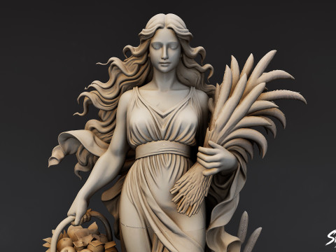 デメテル像 3Dモデル