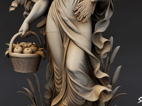 Demeter Statue 3D Model
