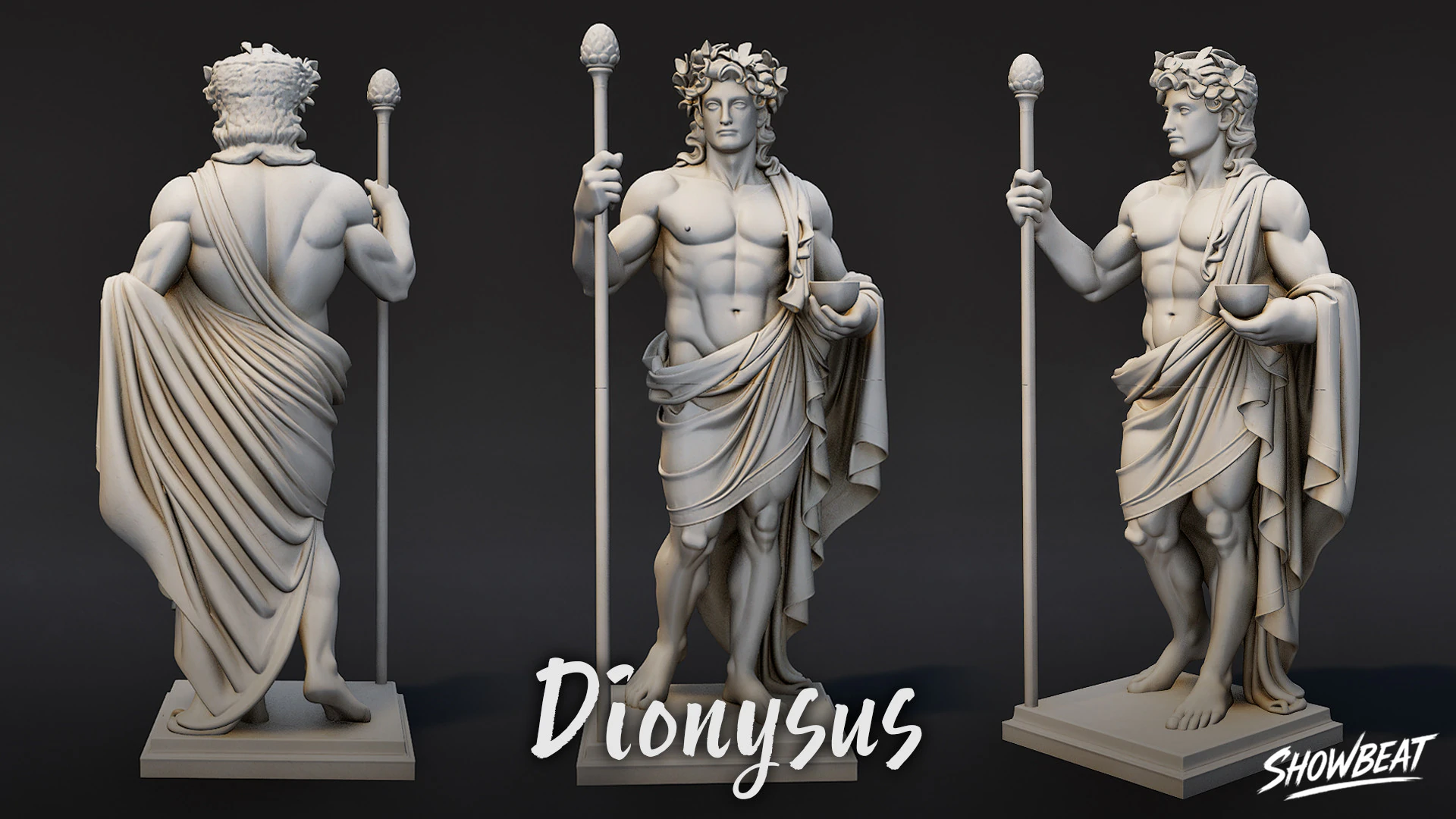 Statua di Dioniso Modello 3D .c4d .max .obj .3ds .fbx .stl .blend 