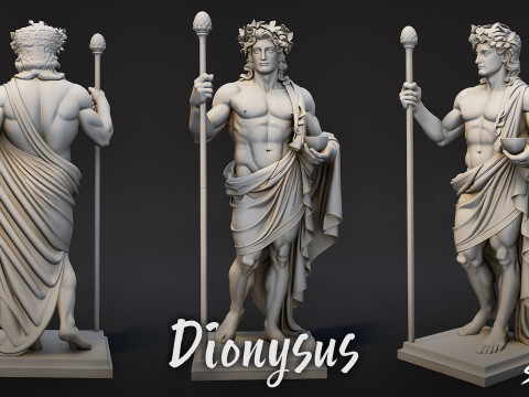 Dionysos-Statue 3D Modell