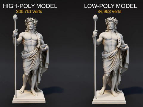 Statua di Dioniso Modello 3D