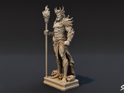 Hades Statue 3D Model