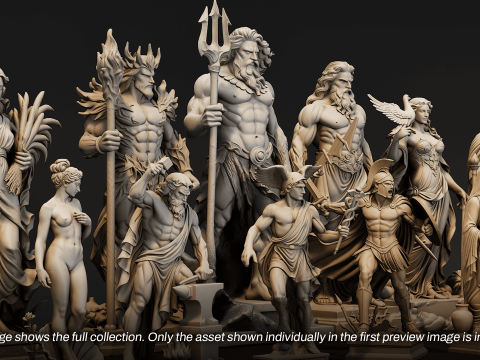 Hades Statue 3D Model