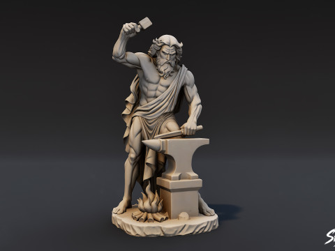 Hephaistos-Statue 3D Modell