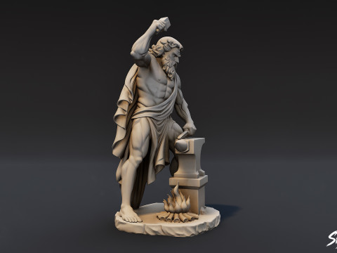 Hephaistos-Statue 3D Modell