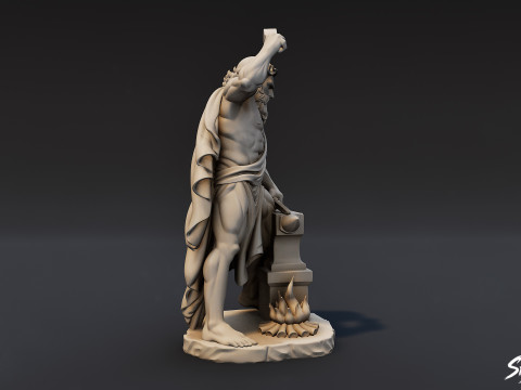 Hephaistos-Statue 3D Modell