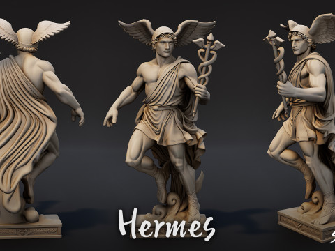 Merkur-Statue 3D Modell