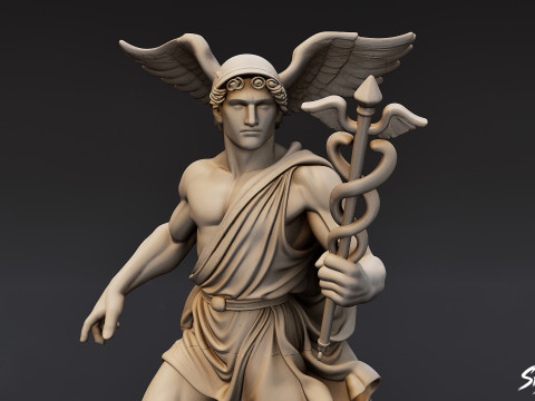 Mercury Statue 3D Model