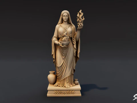 Hestia Statue 3D Model