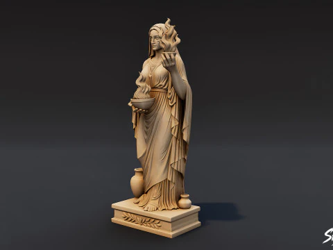 Hestia Statue 3D Model