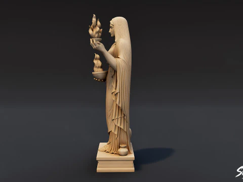 Hestia Statue 3D Model