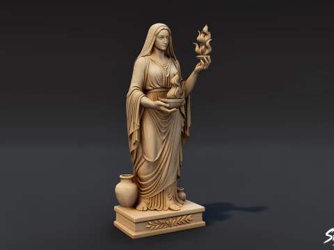 Hestia Statue 3D Model