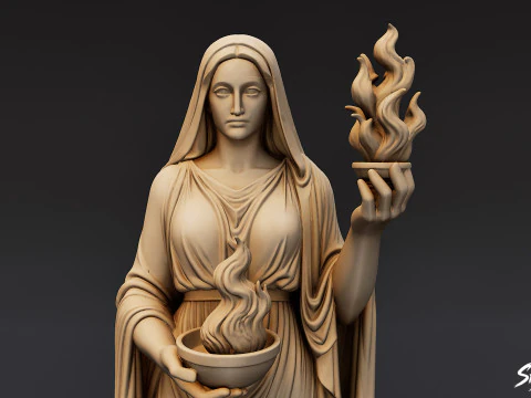 Hestia Statue 3D Model
