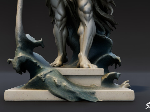 ポセイドン像 3Dモデル