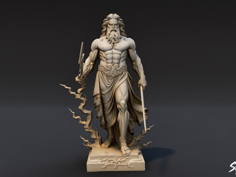Zeus Statue 3D Model