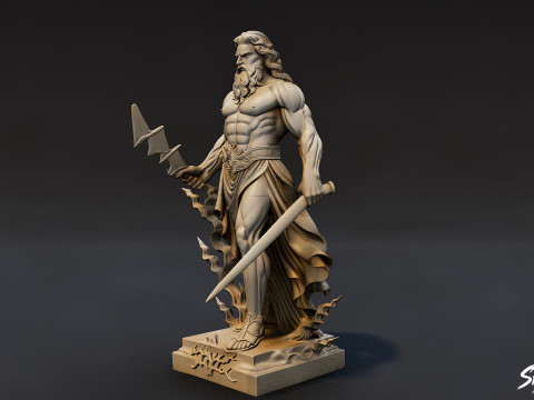 Zeus Statue 3D Model