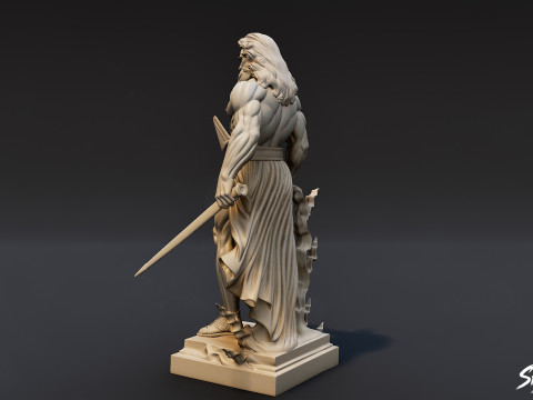 Zeus Statue 3D Model