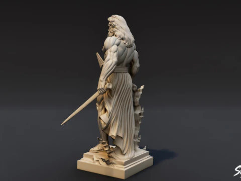 Zeus Statue 3D Model