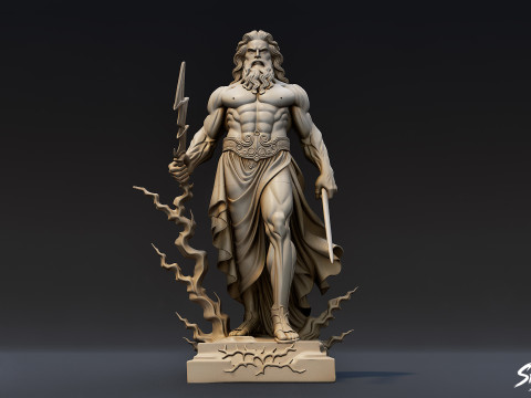 Zeus Statue 3D Model