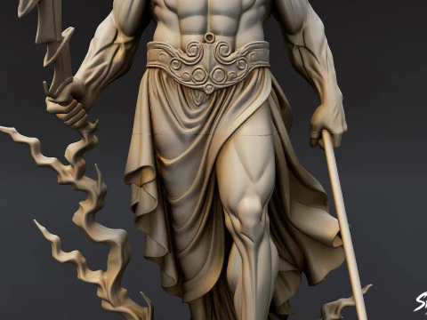 Zeus Statue 3D Model