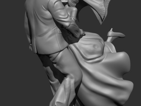 Skeleton Wedding Cake Topper Modelo de Impressão 3D