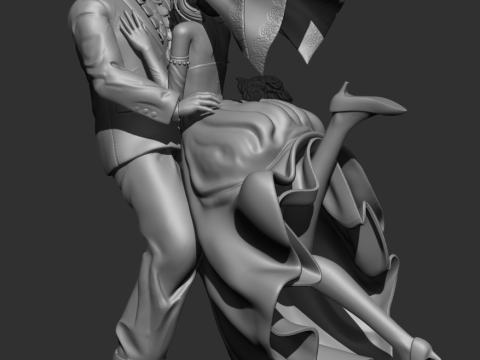 Topper de bolo de casamento esqueleto Modelo de Impressão 3D