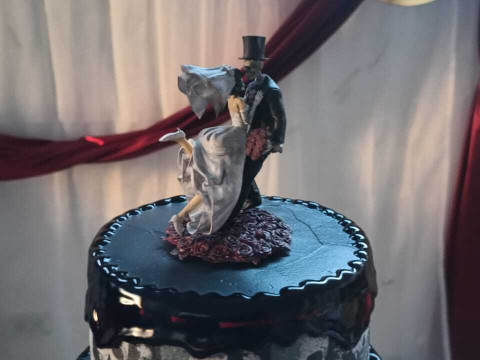 Topper de bolo de casamento esqueleto Modelo de Impressão 3D