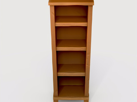 स्टाइलिश लकड़ी का प्रयुक्त शेल्फ कैबिनेट 3D मॉडल