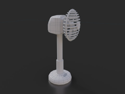 받침대 팬 3D 모델