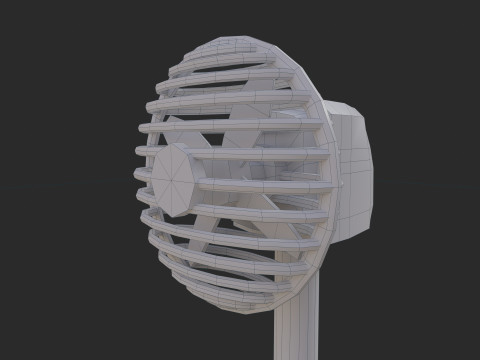 받침대 팬 3D 모델