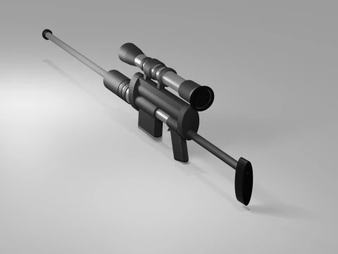 Rifle de atirador Modelo 3D