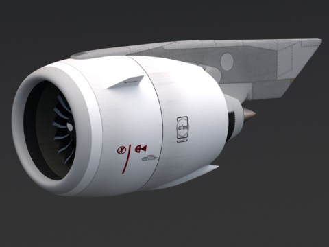 Airbus Engine cfm 3D 模型