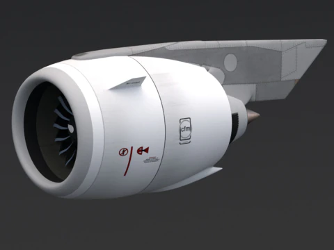 Motore Airbus cfm Modello 3D