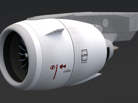 Airbus Engine cfm Modelo 3D