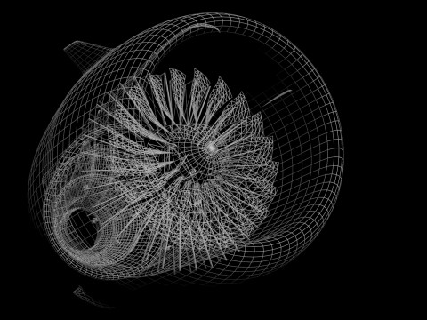 Airbus Engine cfm Modelo 3D