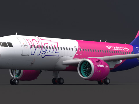 WizzAir A320neo 3D 模型