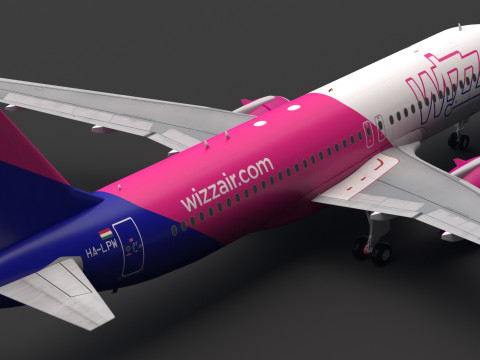 WizzAir A320neo 3D 模型