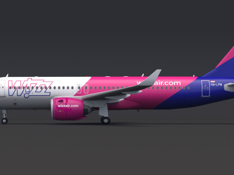 WizzAir A320neo 3D 模型