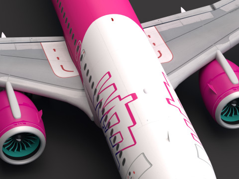 WizzAir A320neo 3D 模型