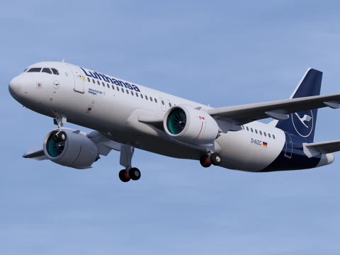 Lufthansa A320 NEO Airbus Modello 3D