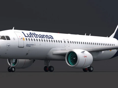 Lufthansa A320 NEO Airbus 3D Model
