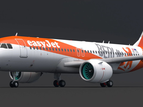 イージージェット A320 エアバス ベルリン 3Dモデル