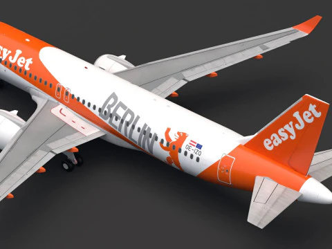 EasyJet A320 Airbus Berlin 3D Model