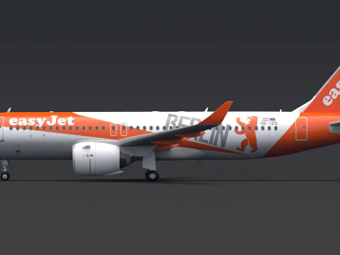 EasyJet A320 Airbus Berlin 3D Model
