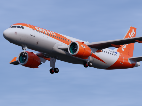 EasyJet A320 Airbus 3D Model