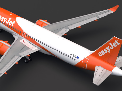 EasyJet A320 Airbus 3D Model