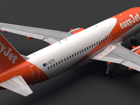EasyJet A320 Airbus 3D Model